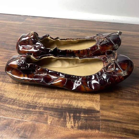 Donald J. Pliner Size 9 M Brown Animal Print Dance Ballet Dance Flat Shoe - Picture 7 of 11